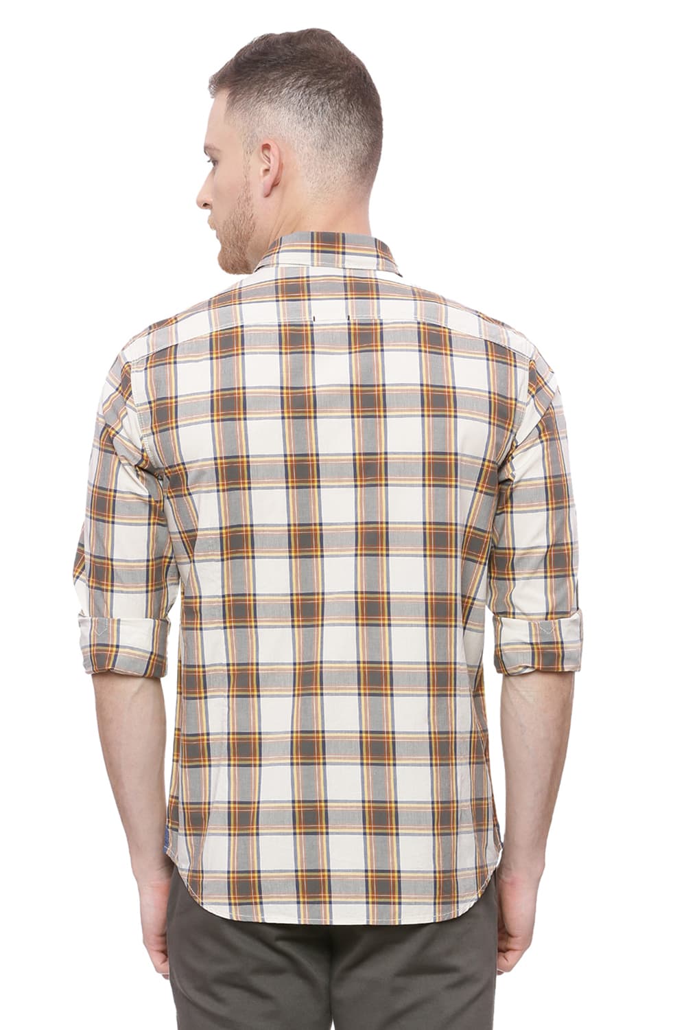 BASICS SLIM FIT CHECKS SHIRT