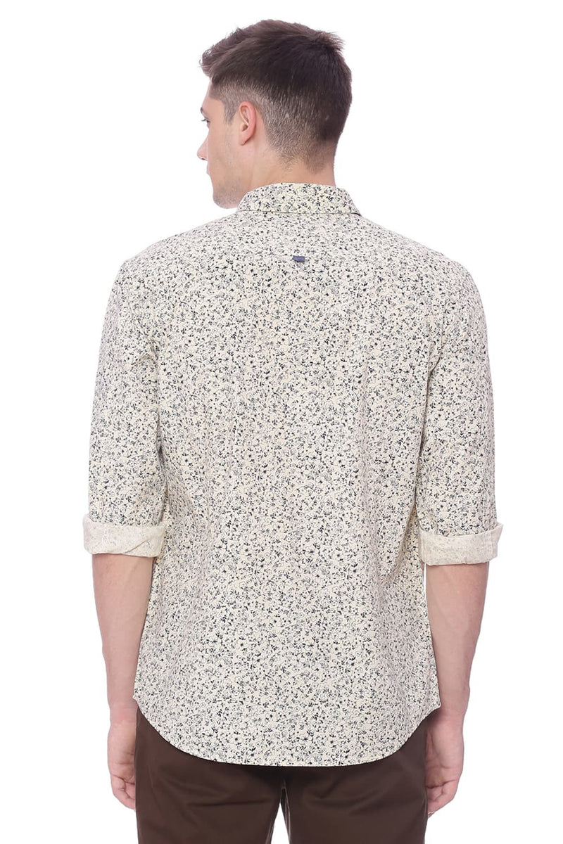 BASICS SLIM FIT PRINTED SHIRT