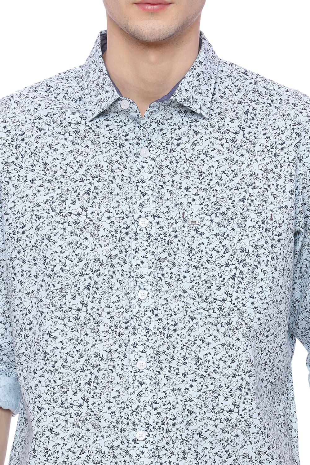 BASICS SLIM FIT PRINTED SHIRT