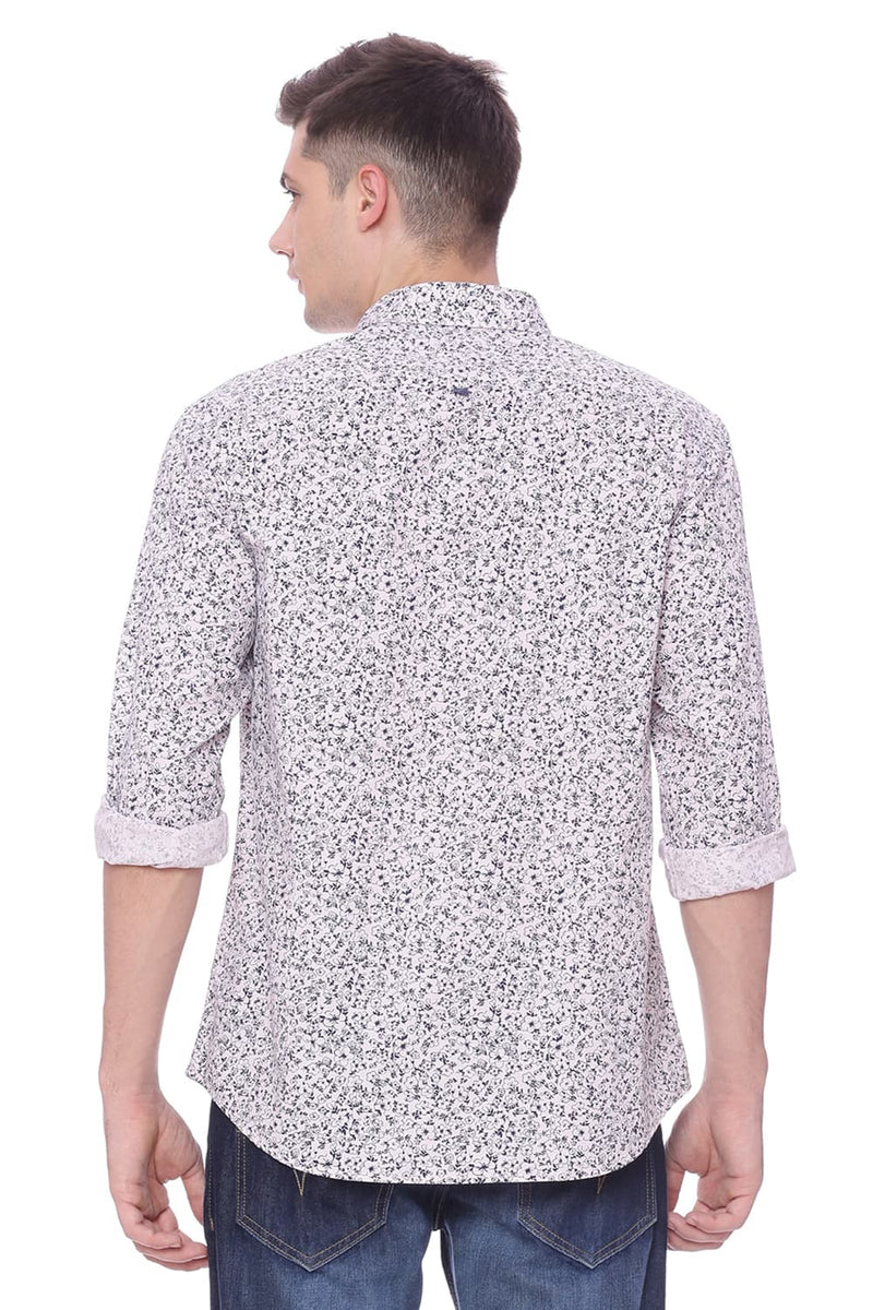 BASICS SLIM FIT PRINTED SHIRT