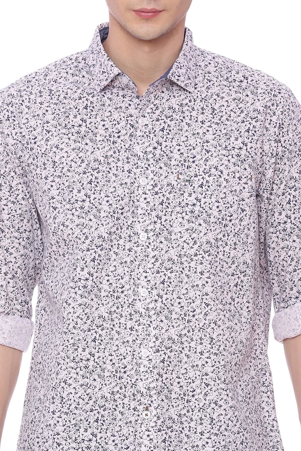 BASICS SLIM FIT PRINTED SHIRT