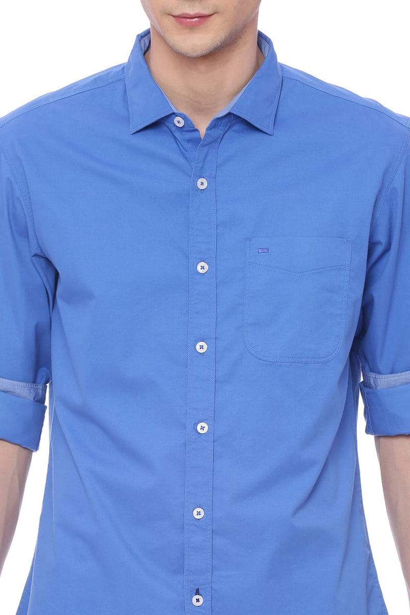 BASICS SLIM FIT TWILL SHIRT