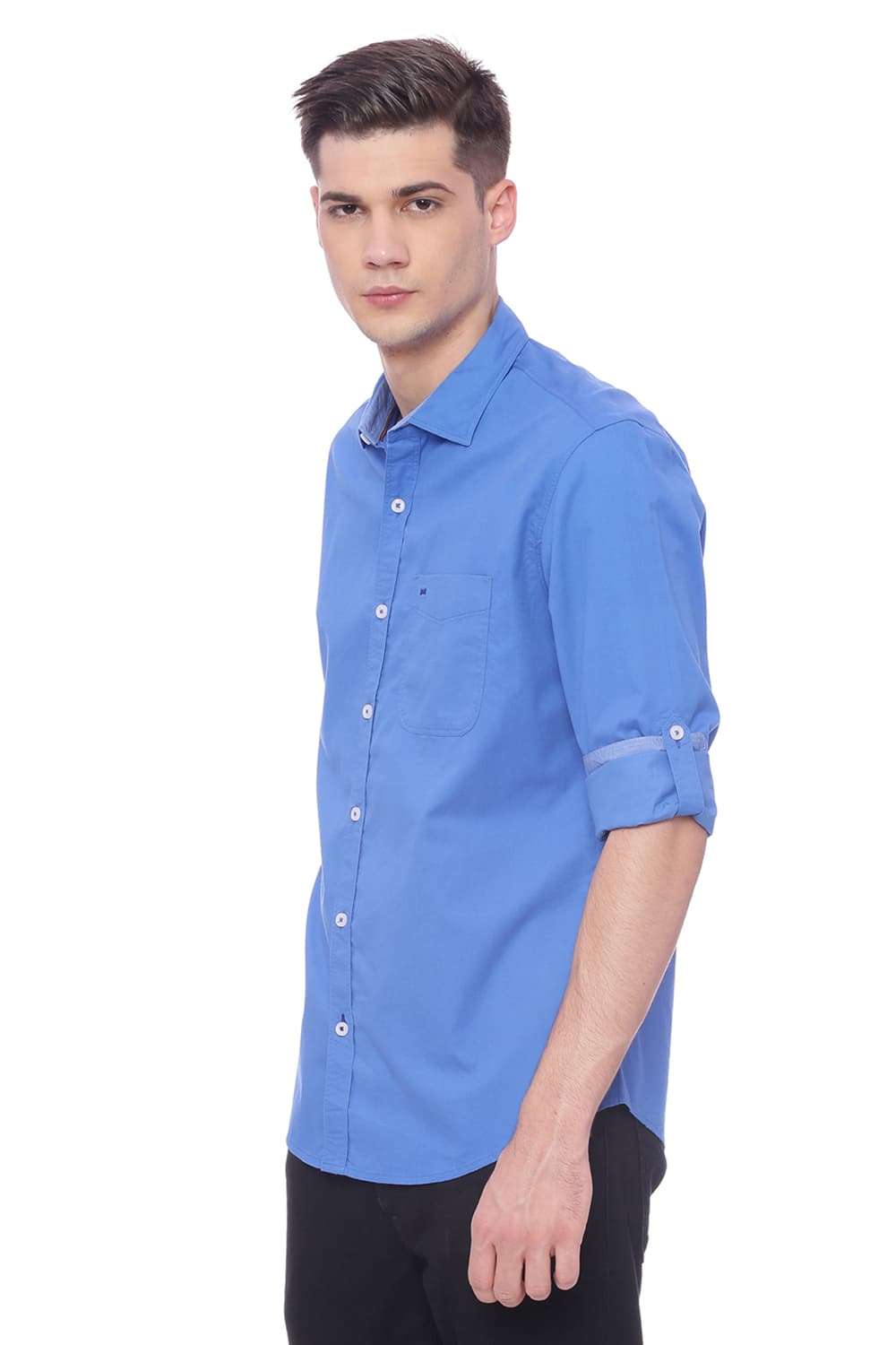 BASICS SLIM FIT TWILL SHIRT