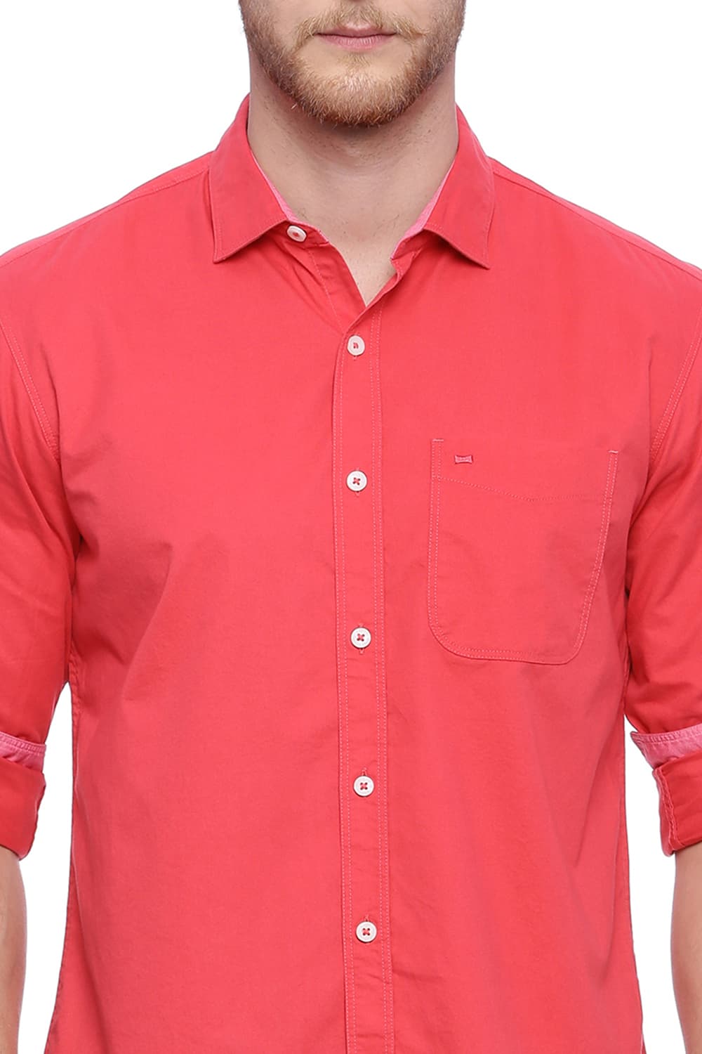 BASICS SLIM FIT TWILL SHIRT