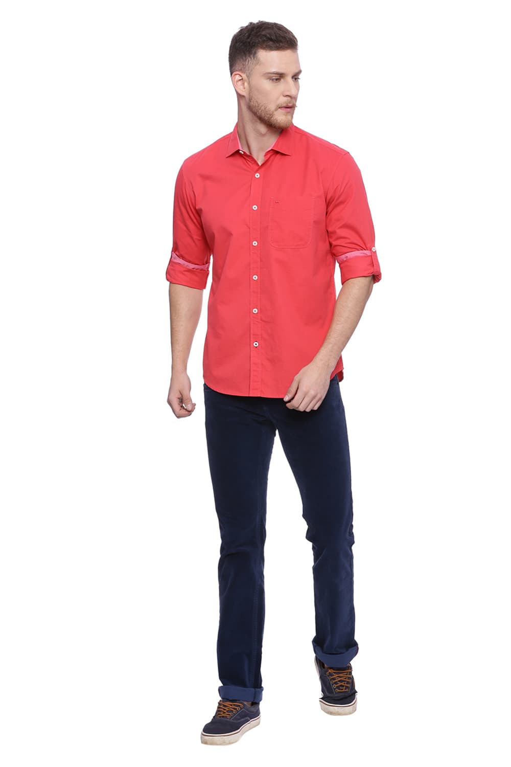 BASICS SLIM FIT TWILL SHIRT