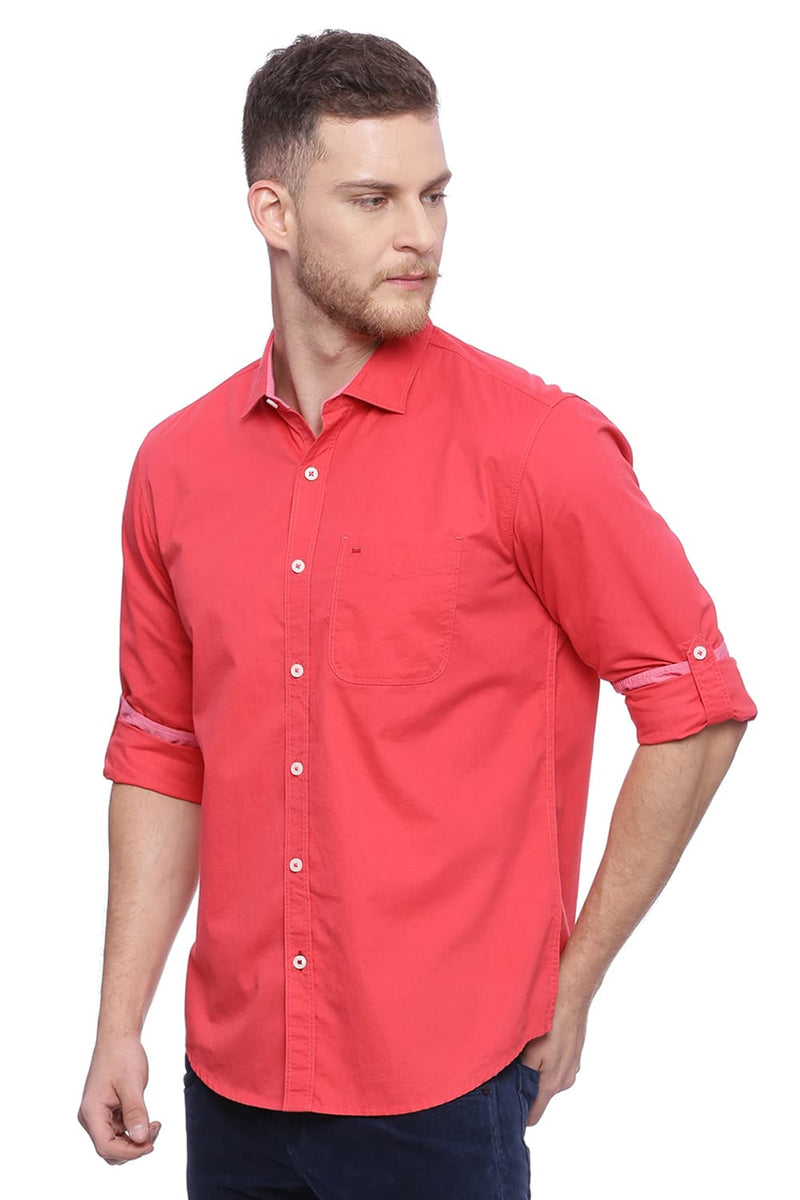 BASICS SLIM FIT TWILL SHIRT