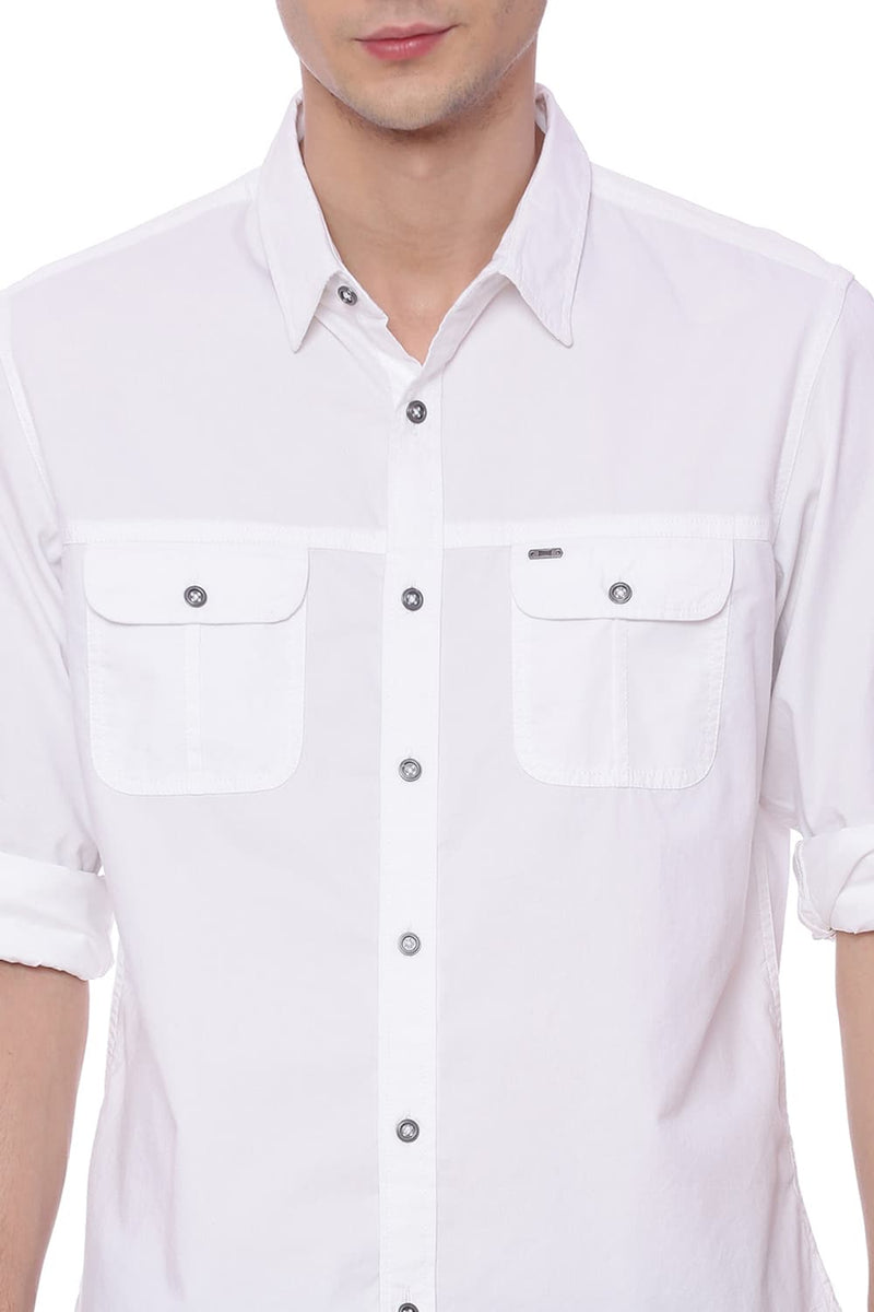 BASICS SLIM FIT TWILL SHIRT