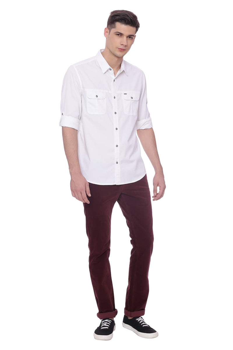 BASICS SLIM FIT TWILL SHIRT