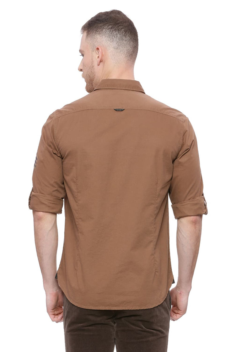 BASICS SLIM FIT TWILL SHIRT