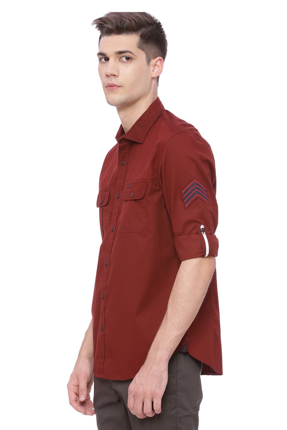 BASICS SLIM FIT TWILL SHIRT