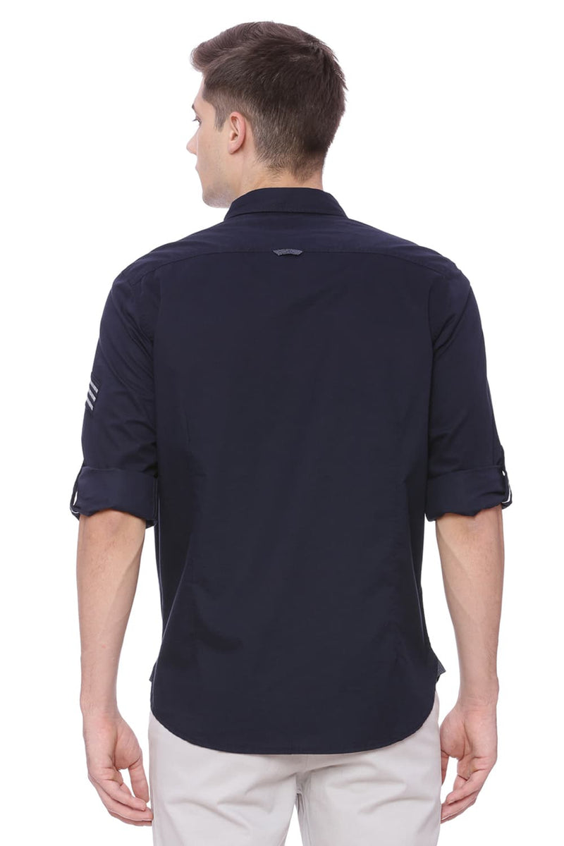 BASICS SLIM FIT TWILL SHIRT