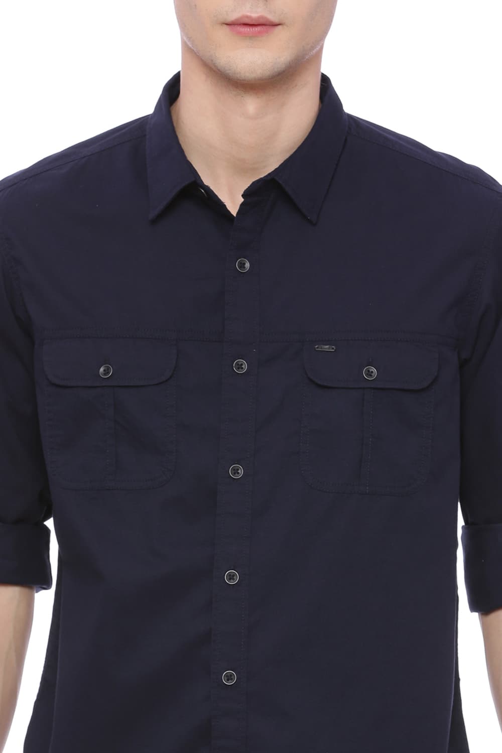 BASICS SLIM FIT TWILL SHIRT