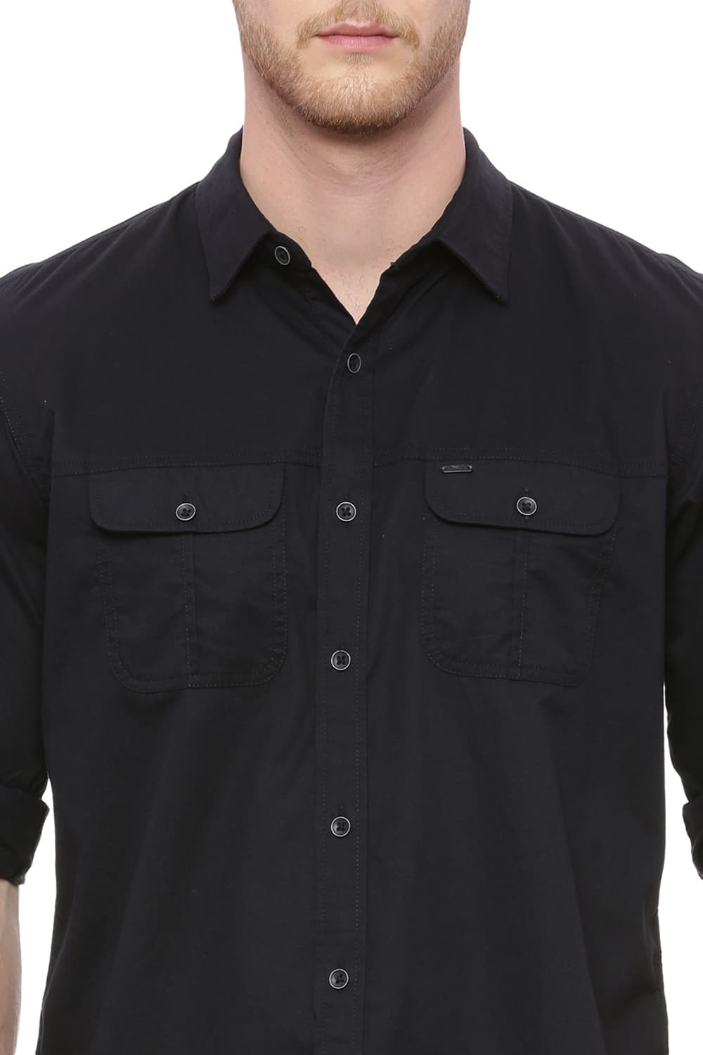 BASICS SLIM FIT TWILL SHIRT