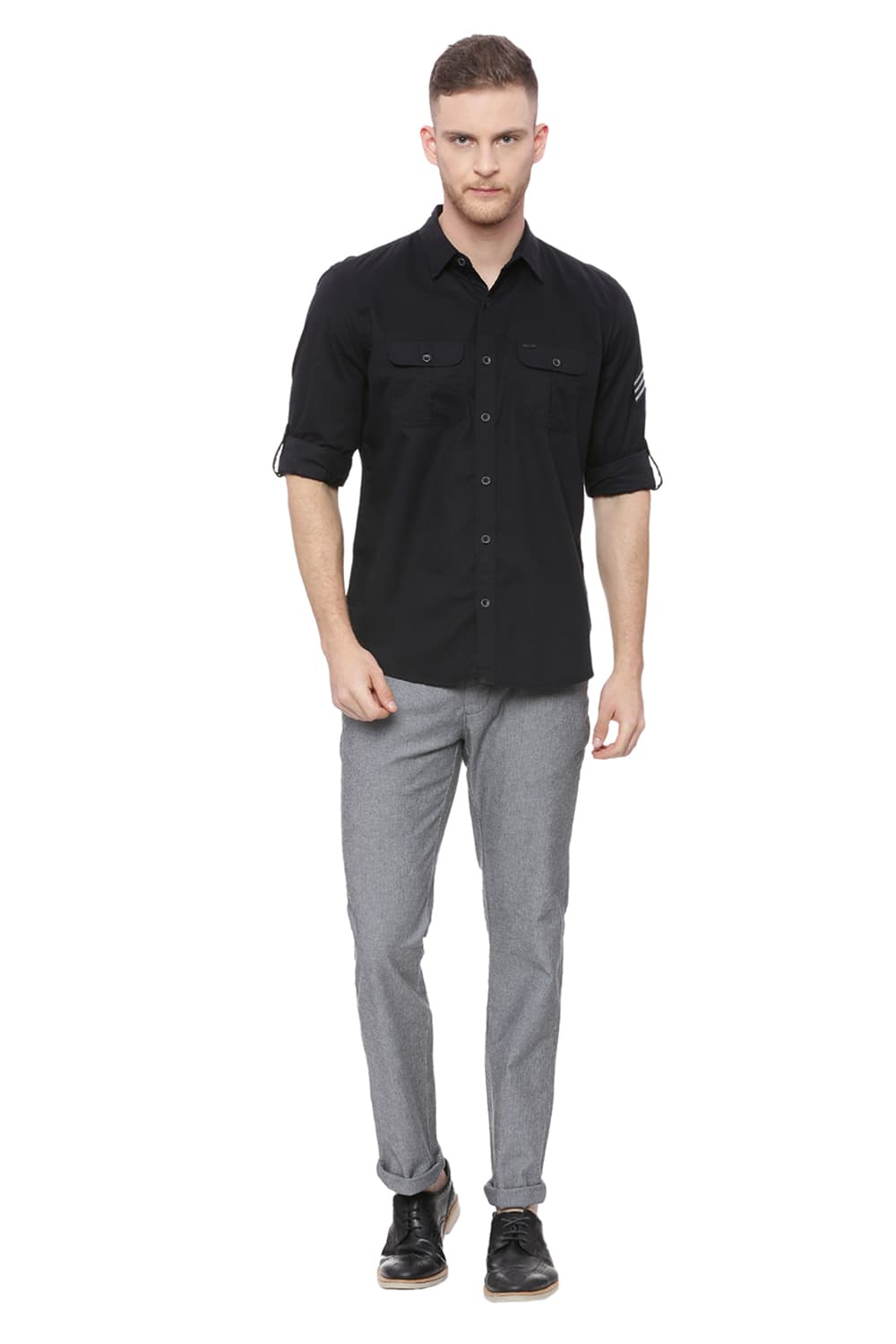 BASICS SLIM FIT TWILL SHIRT