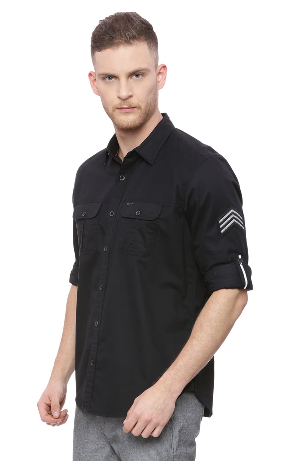 BASICS SLIM FIT TWILL SHIRT