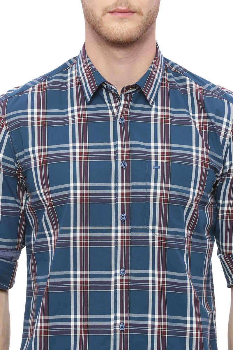 BASICS SLIM FIT CHECKS SHIRT