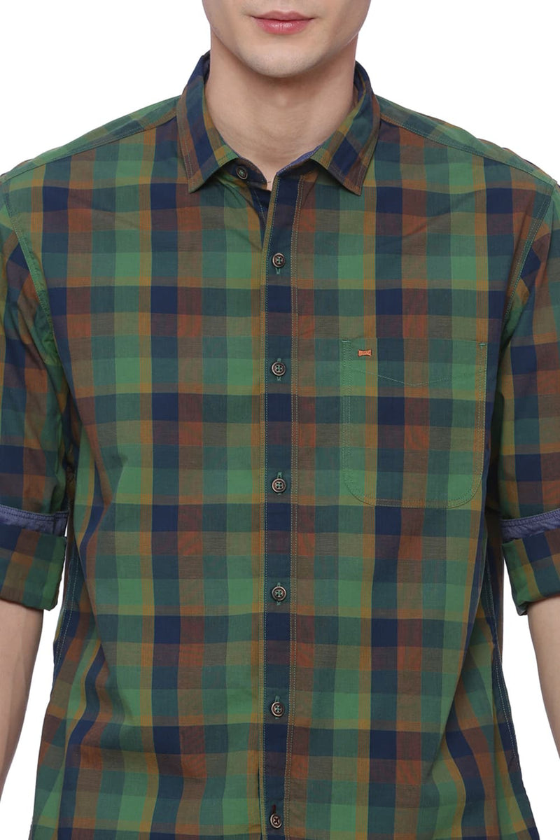 BASICS SLIM FIT CHECKS SHIRT