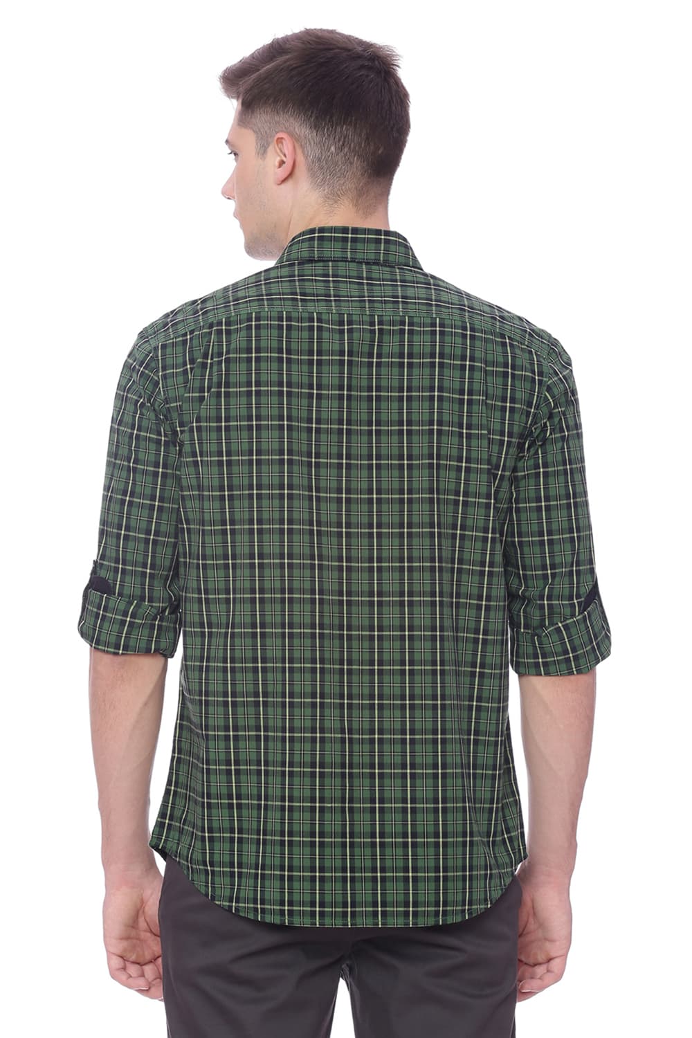 BASICS SLIM FIT CHECKS SHIRT