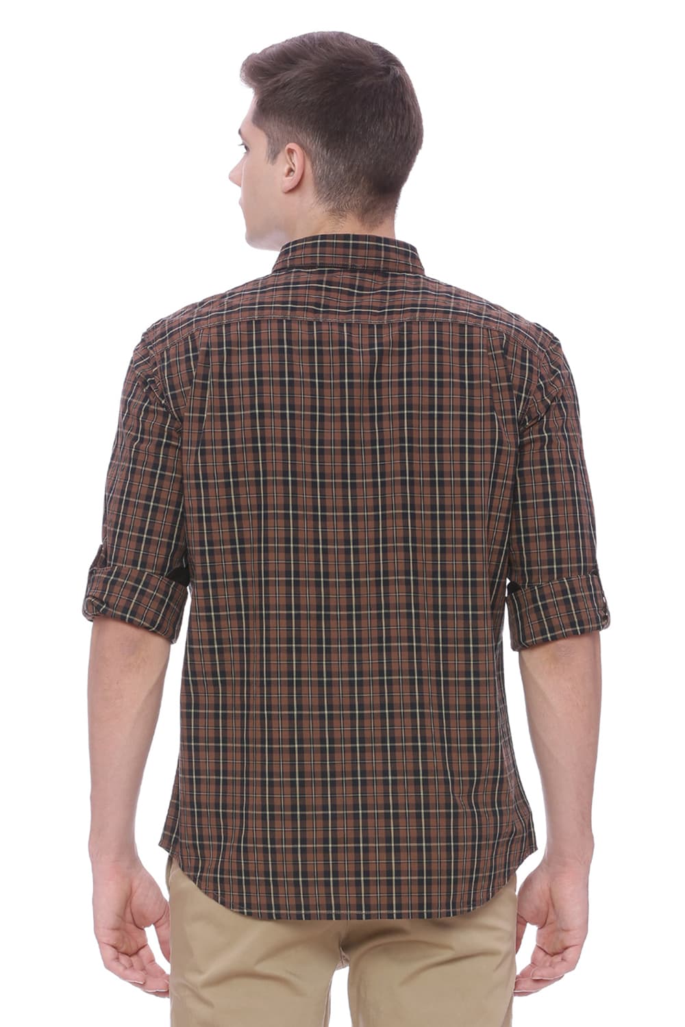 BASICS SLIM FIT CHECKS SHIRT