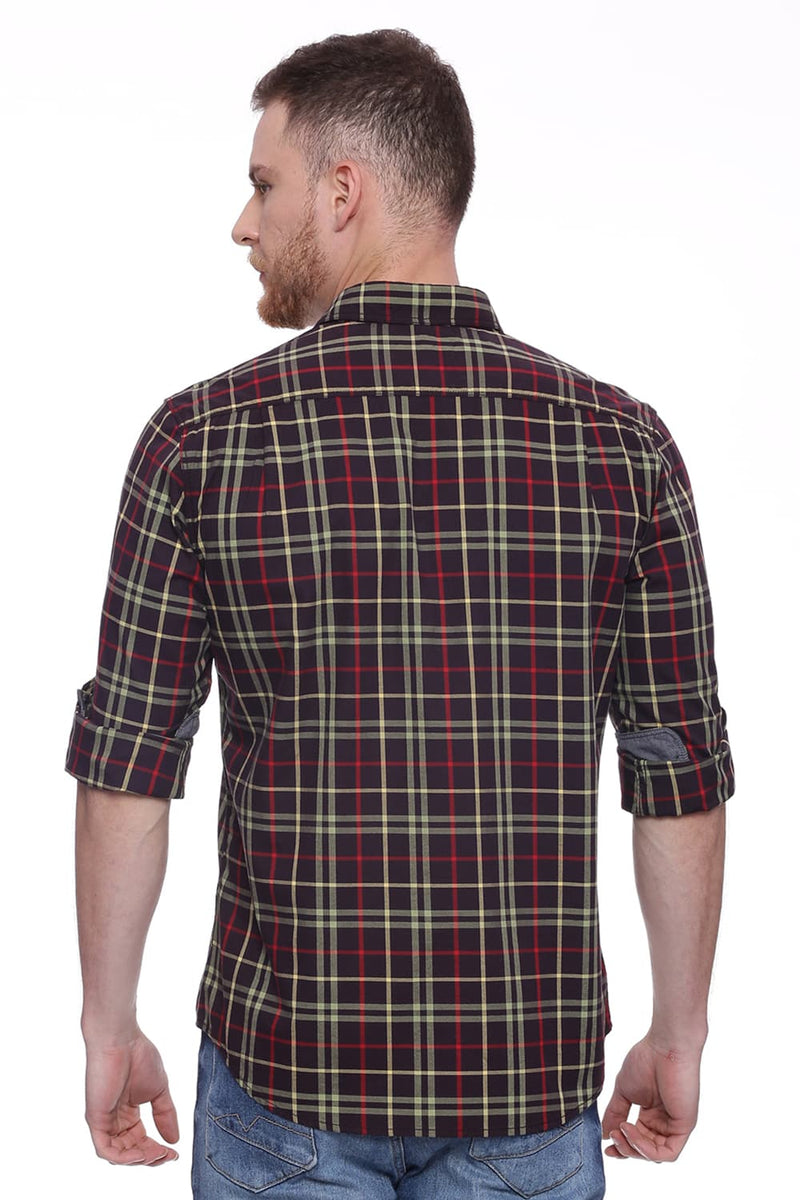 BASICS SLIM FIT CHECKS SHIRT