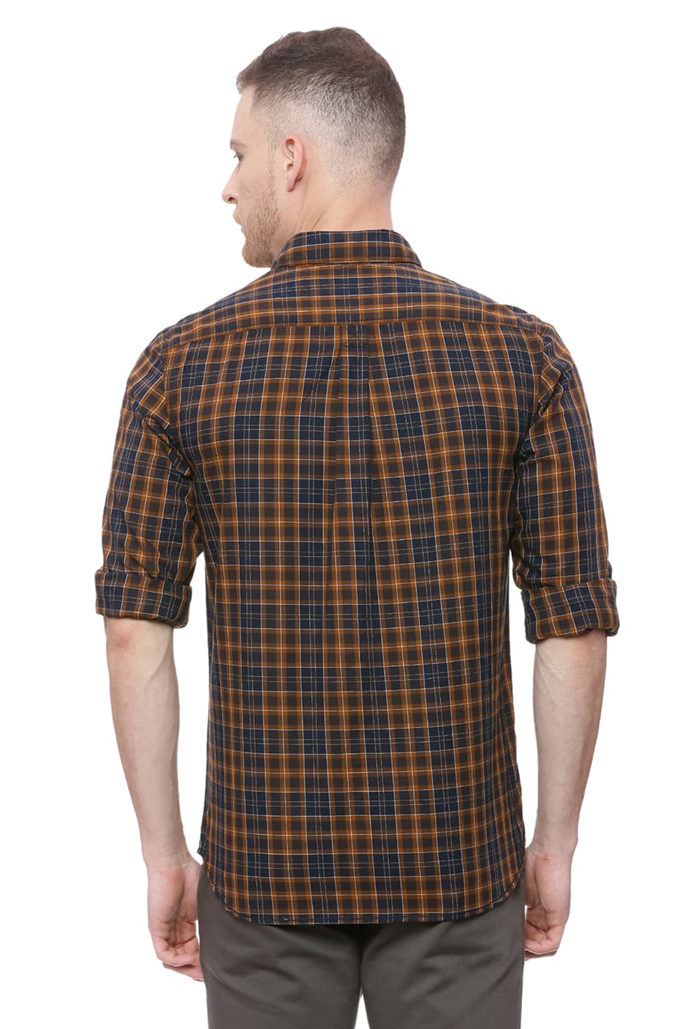 BASICS SLIM FIT CHECKS SHIRT