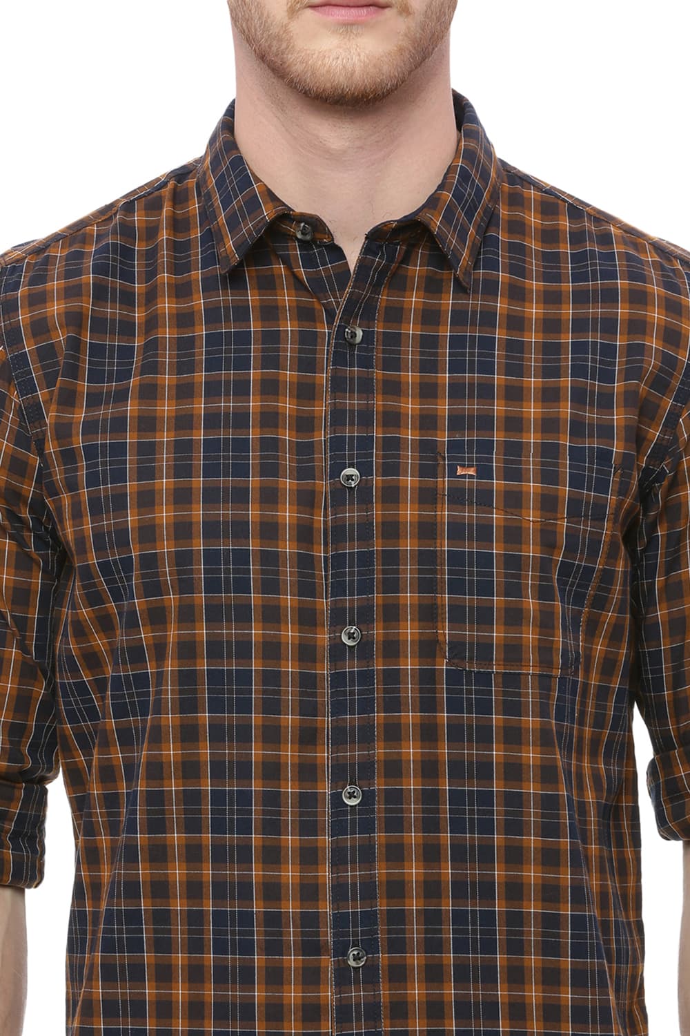 BASICS SLIM FIT CHECKS SHIRT