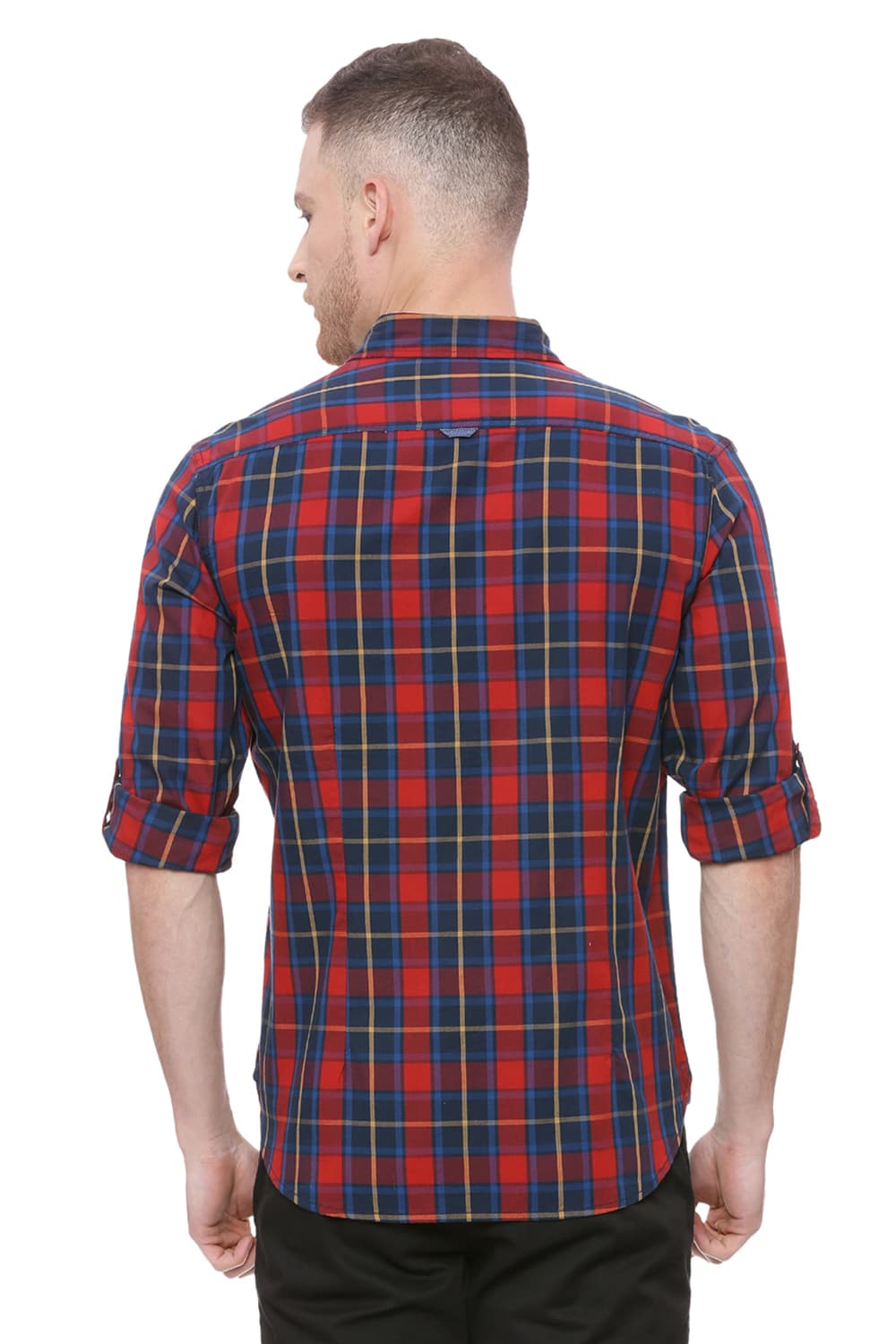 BASICS SLIM FIT CHECKS SHIRT