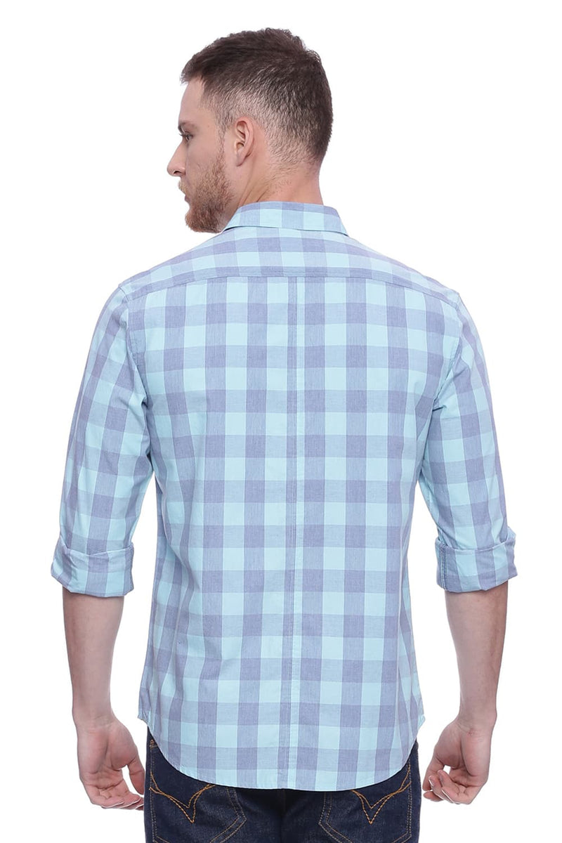 BASICS SLIM FIT CHECKS SHIRT