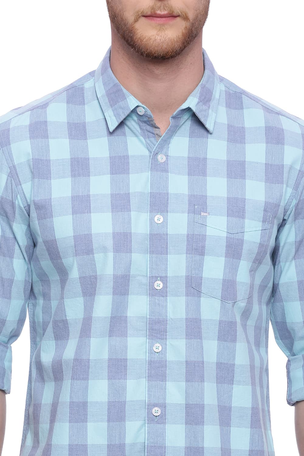 BASICS SLIM FIT CHECKS SHIRT