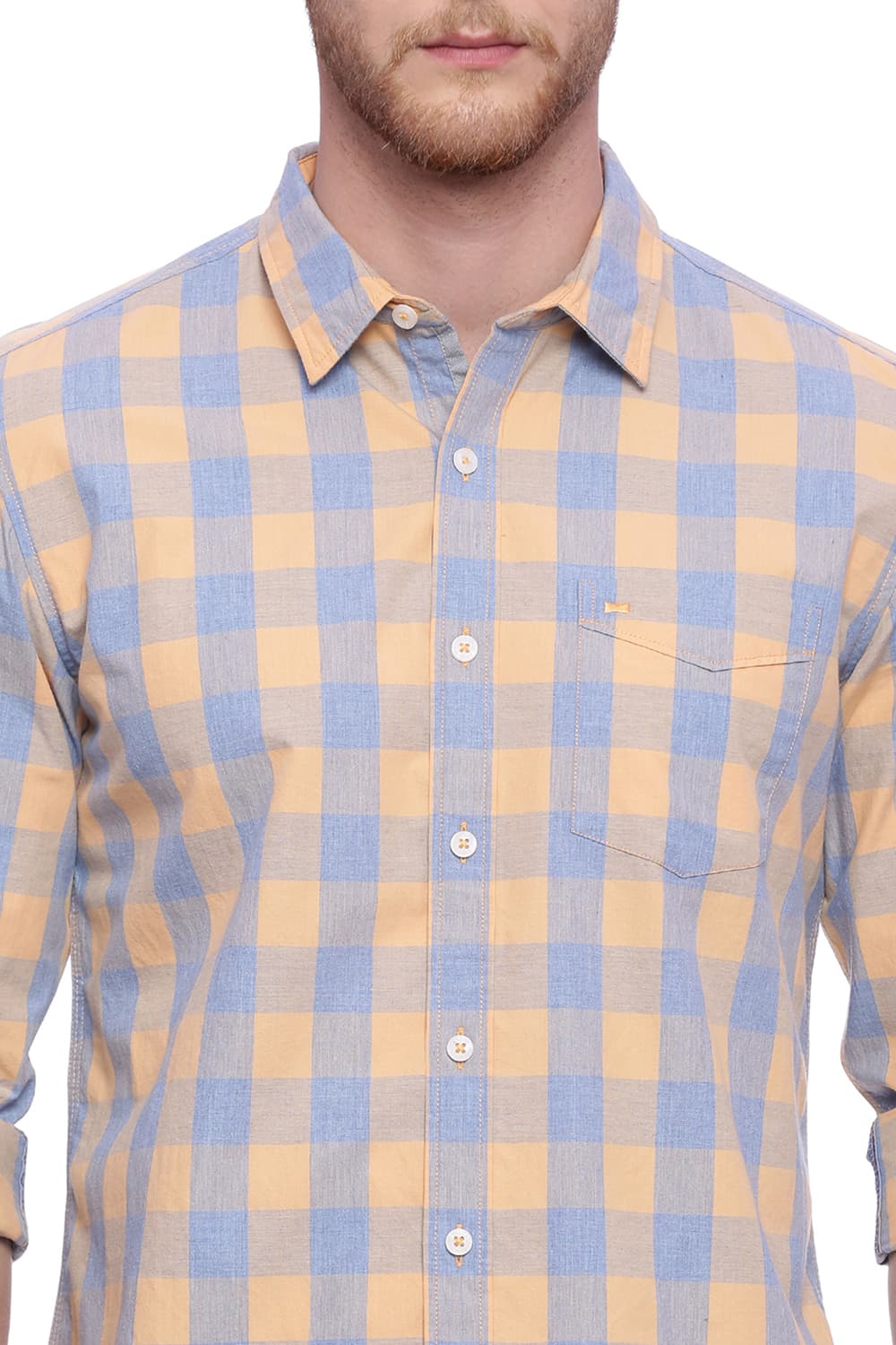 BASICS SLIM FIT CHECKS SHIRT