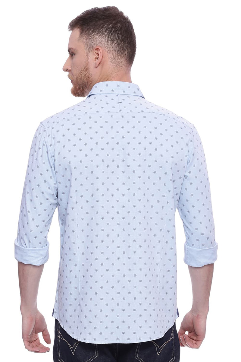 BASICS SLIM FIT PRINTED SHIRT