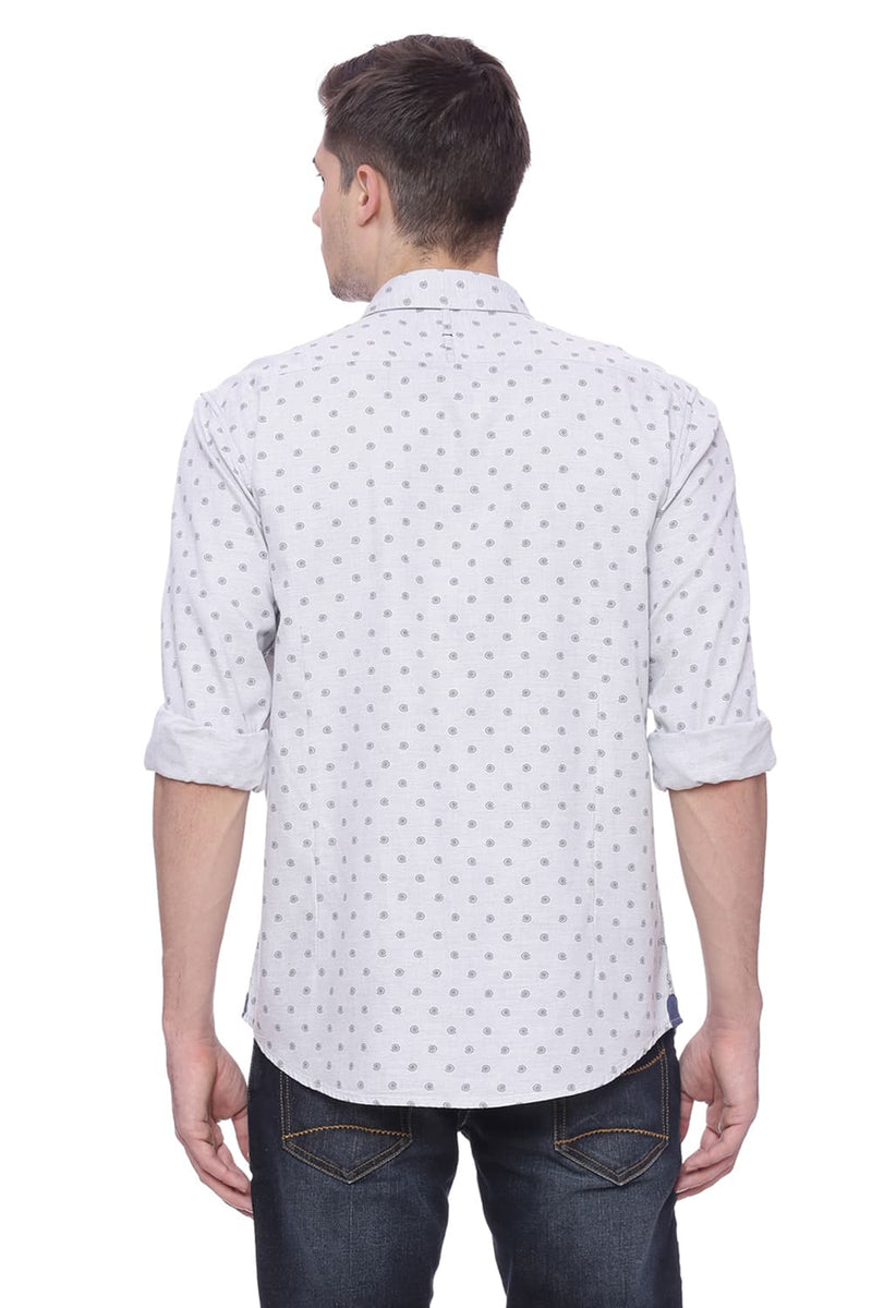 BASICS SLIM FIT PRINTED SHIRT