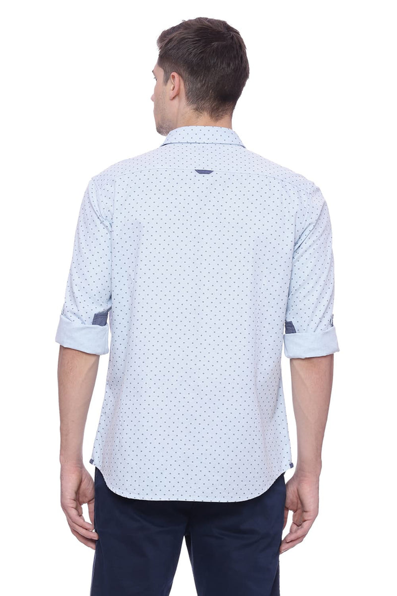 BASICS SLIM FIT PRINTED SHIRT