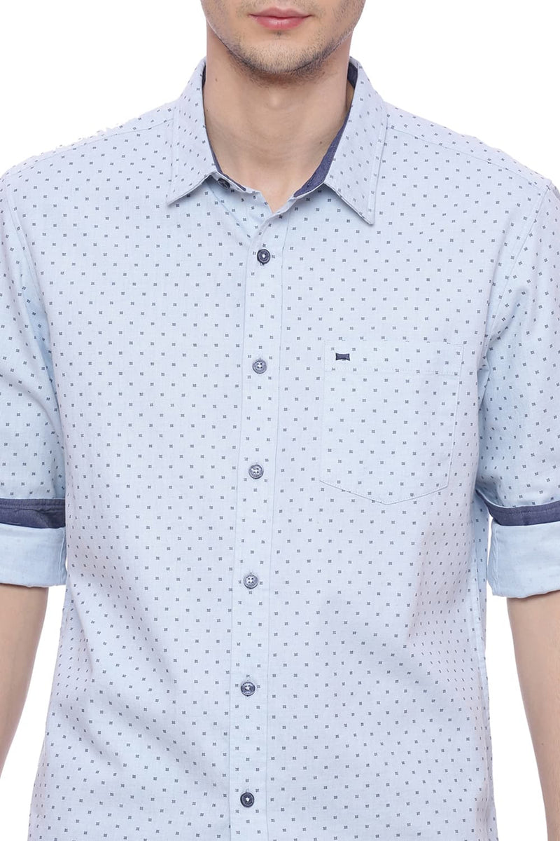 BASICS SLIM FIT PRINTED SHIRT