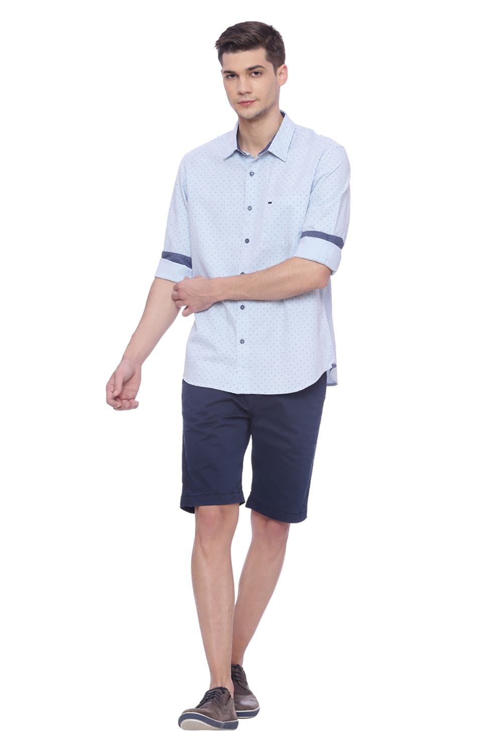 BASICS SLIM FIT PRINTED SHIRT