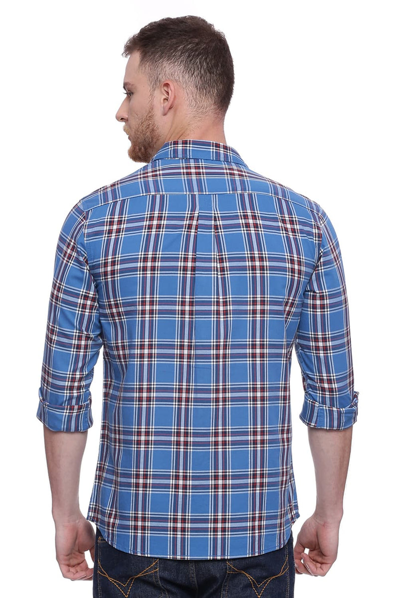 BASICS SLIM FIT CHECKS SHIRT