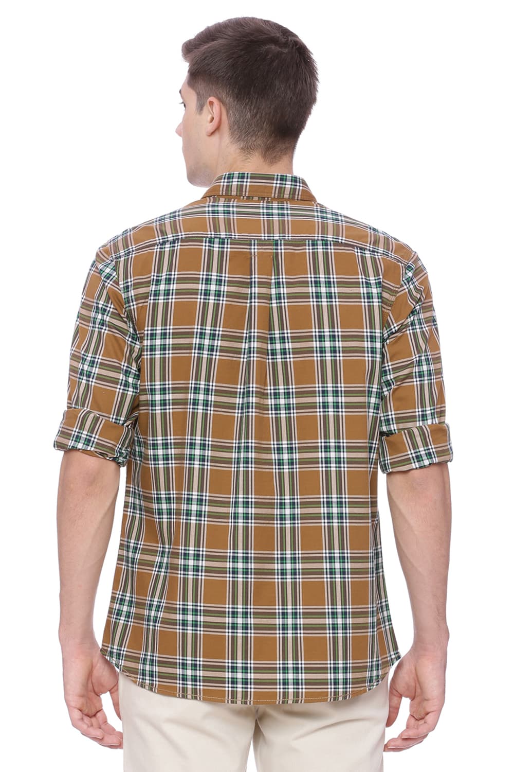 BASICS SLIM FIT CHECKS SHIRT