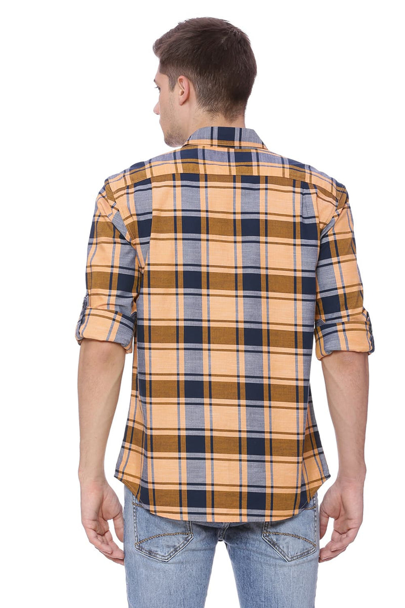 BASICS SLIM FIT CHECKS SHIRT