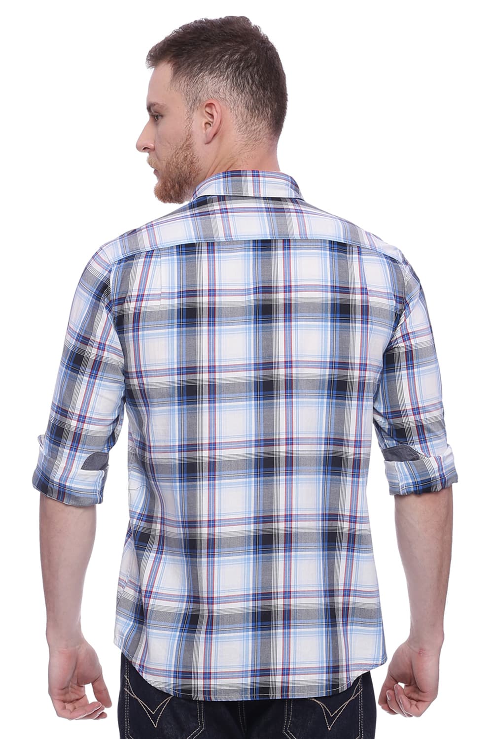 BASICS SLIM FIT CHECKS SHIRT