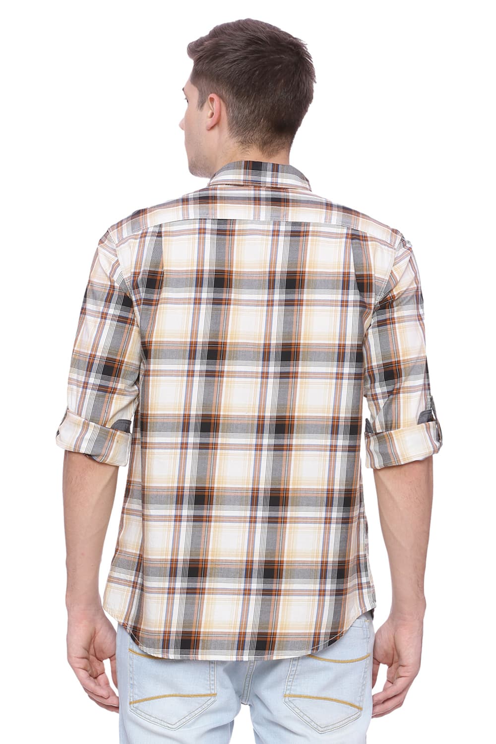 BASICS SLIM FIT CHECKS SHIRT