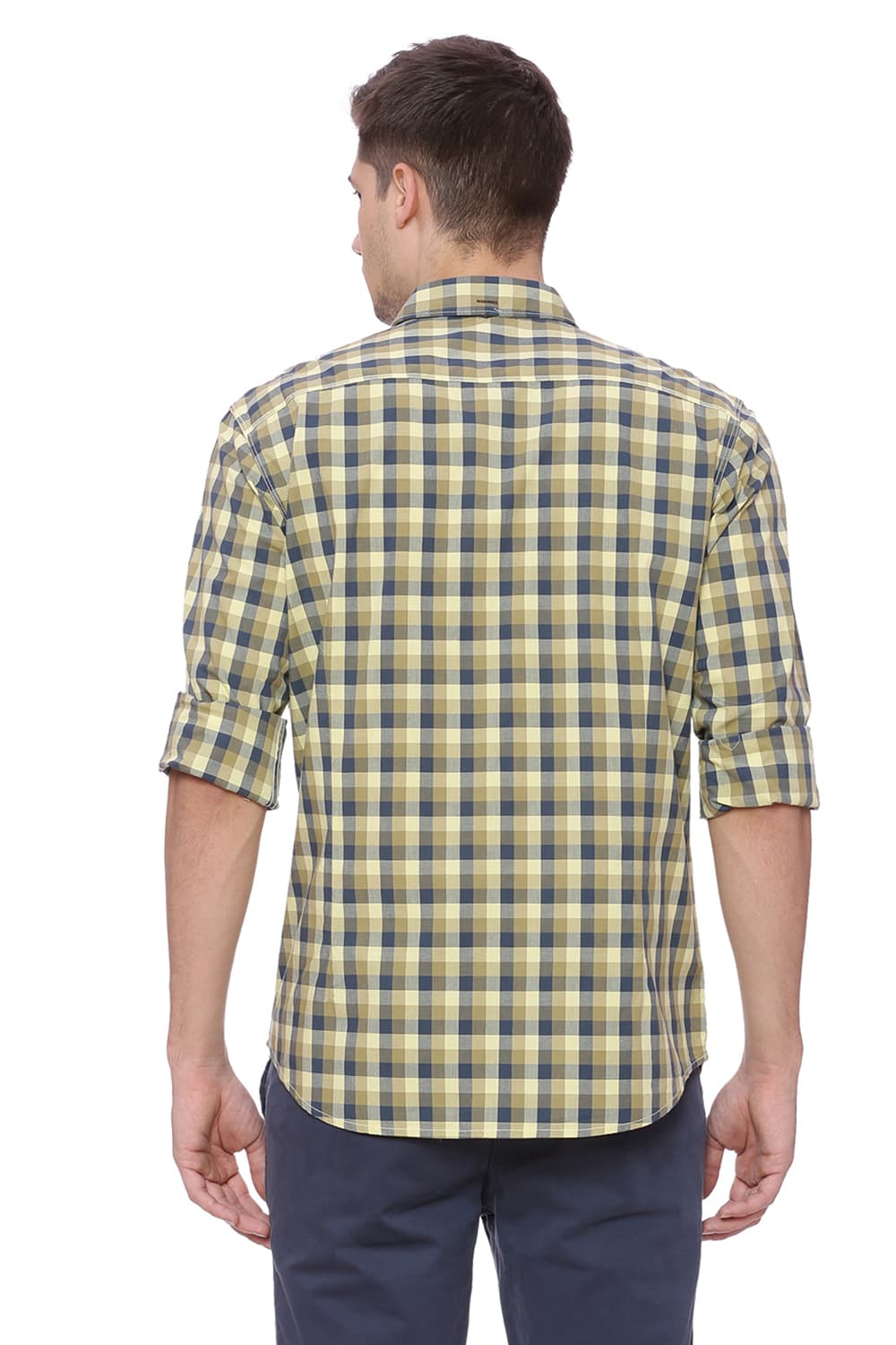 BASICS SLIM FIT CHECKS SHIRT