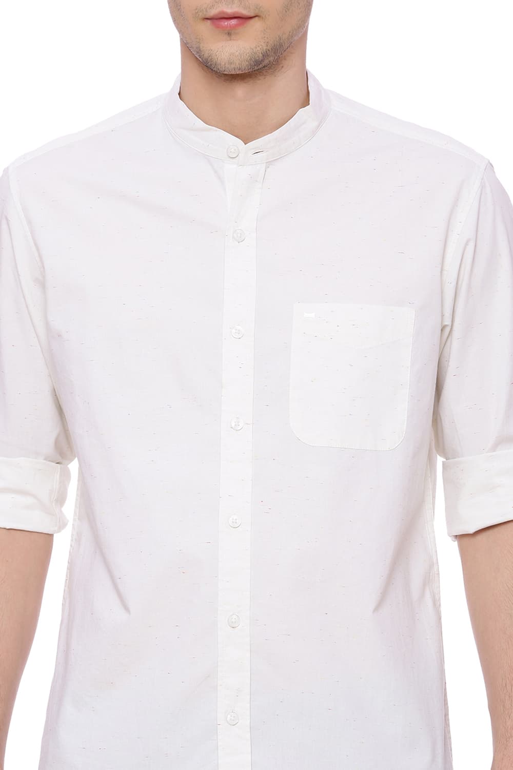 BASICS SLIM FIT NEPS SHIRT