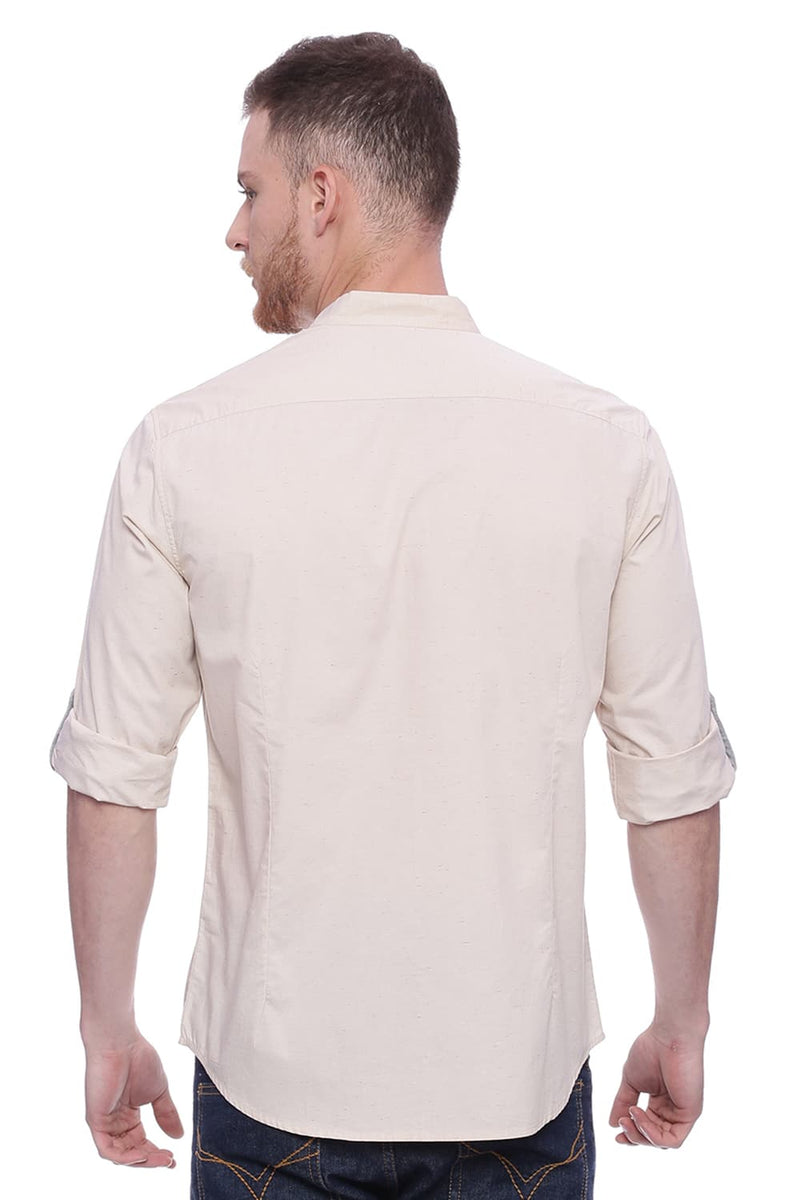 BASICS SLIM FIT NEPS SHIRT