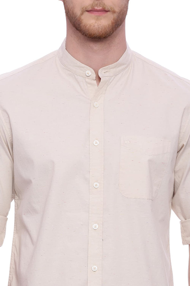 BASICS SLIM FIT NEPS SHIRT