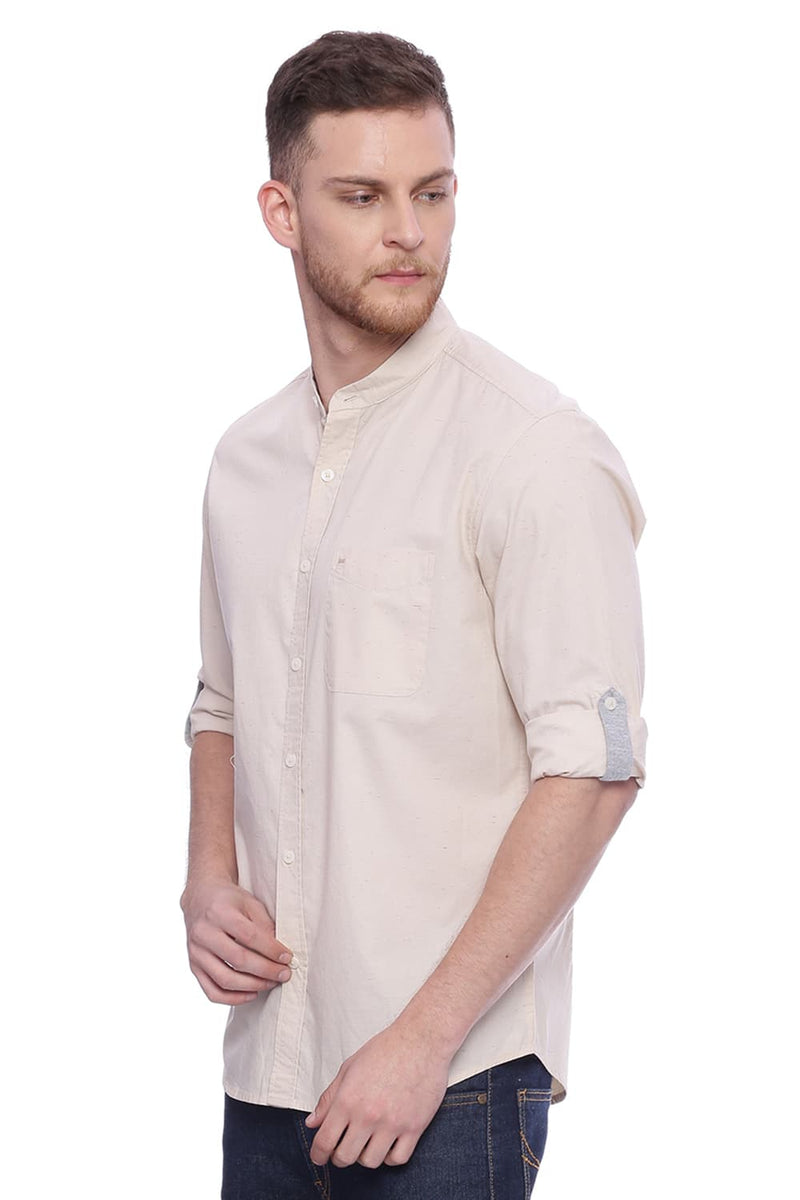 BASICS SLIM FIT NEPS SHIRT