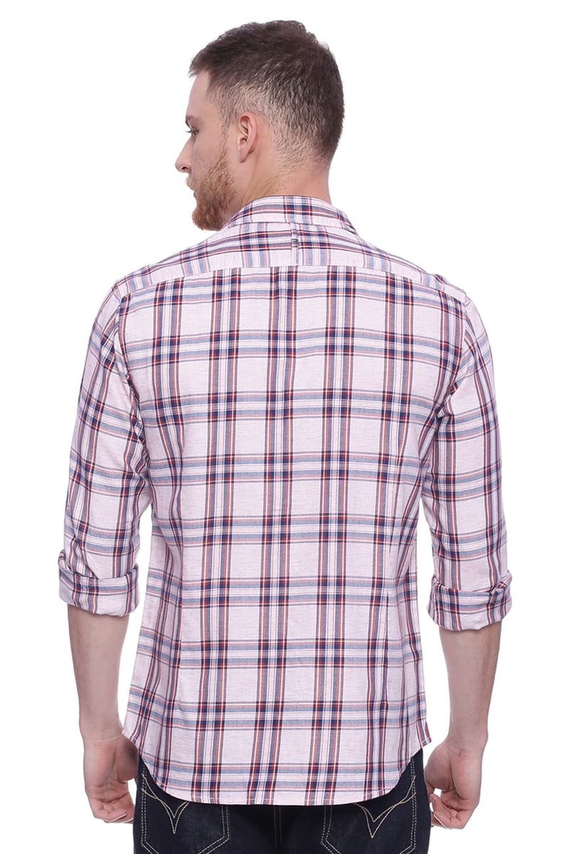 BASICS SLIM FIT CHECKS SHIRT