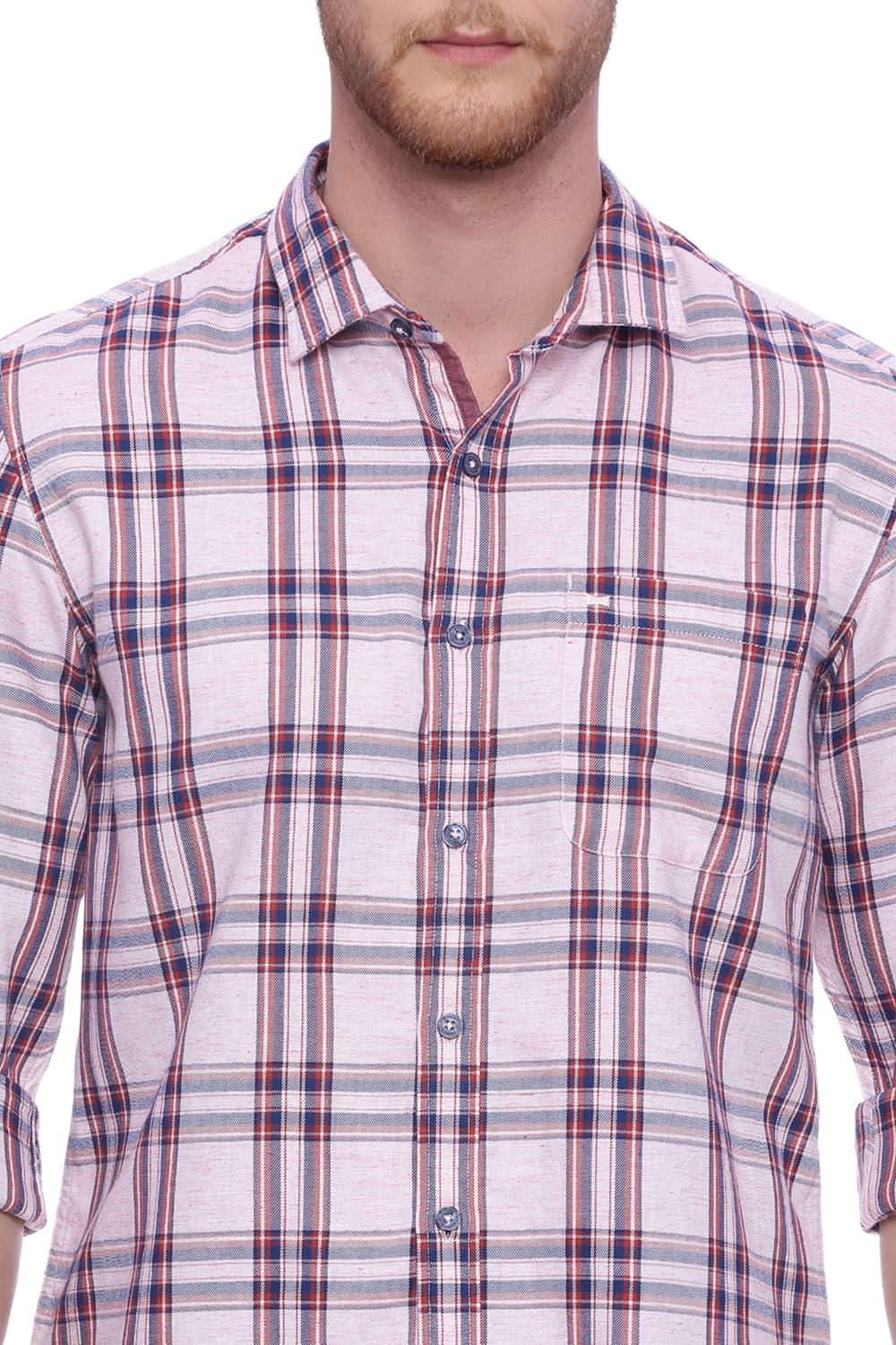 BASICS SLIM FIT CHECKS SHIRT