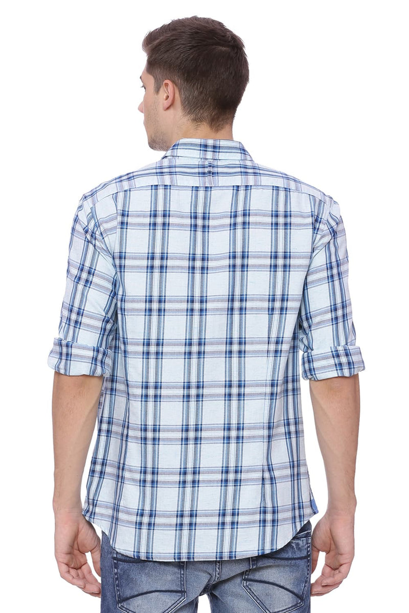 BASICS SLIM FIT CHECKS SHIRT