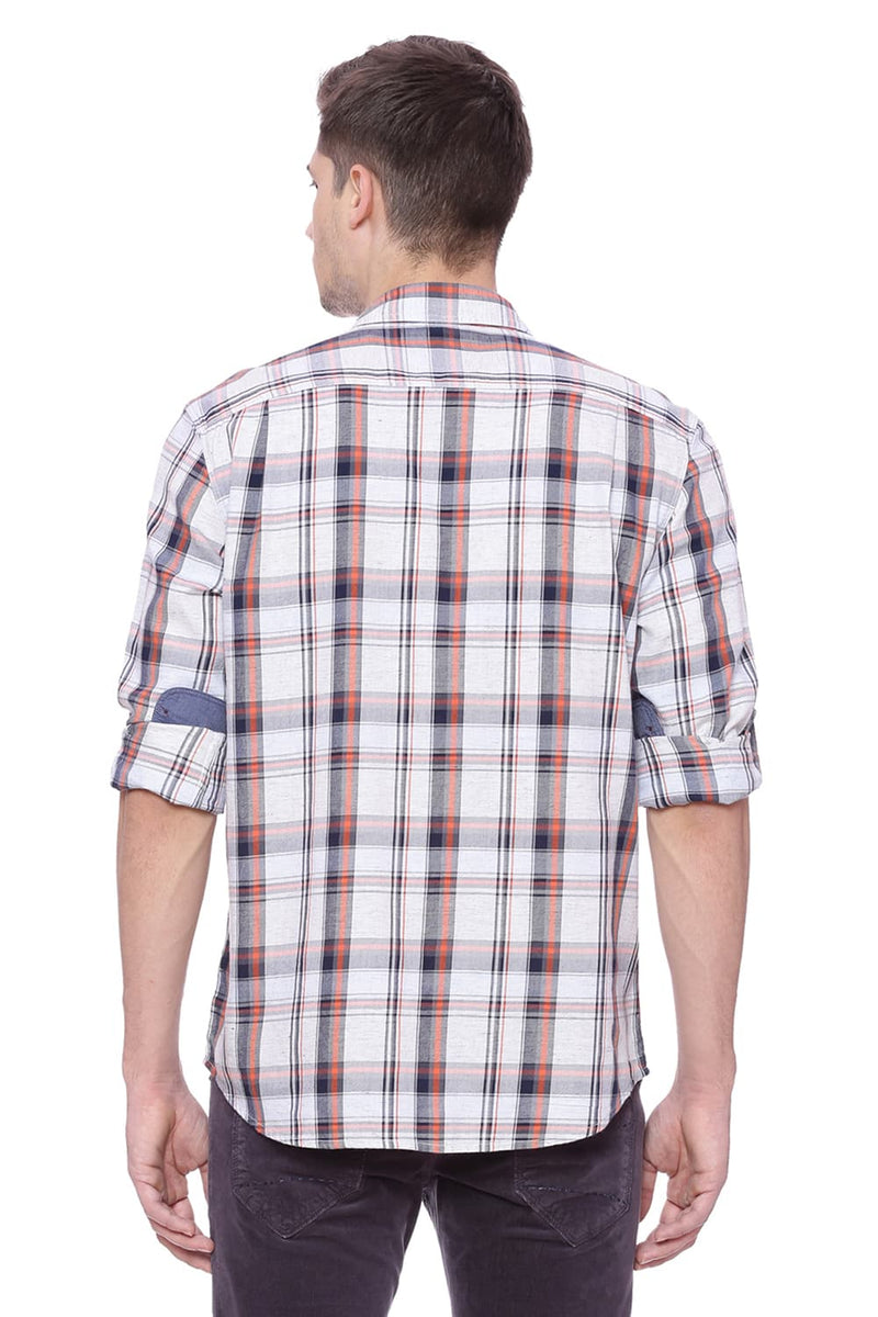 BASICS SLIM FIT CHECKS SHIRT