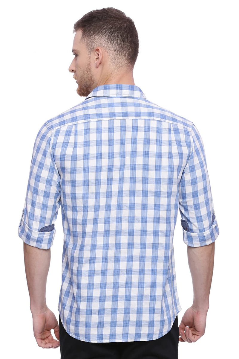 BASICS SLIM FIT CHECKS SHIRT